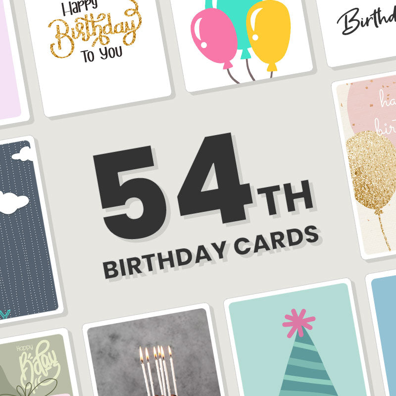 Personalised 54th Birthday Cards