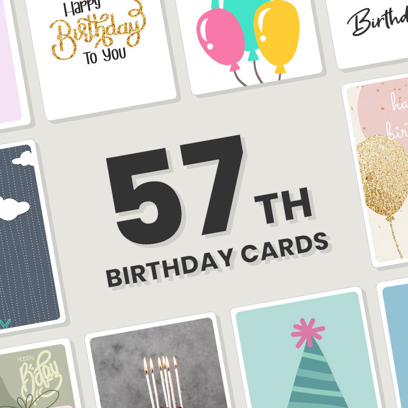 Personalised 57th Birthday Cards