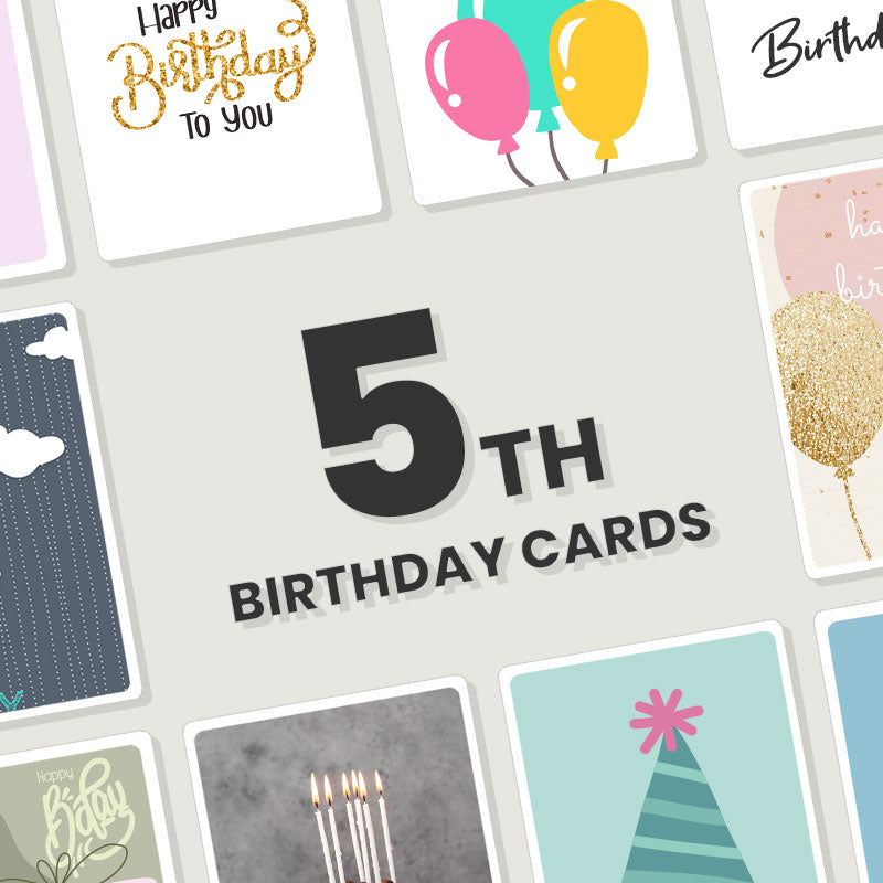 Personalised 5th Birthday Cards