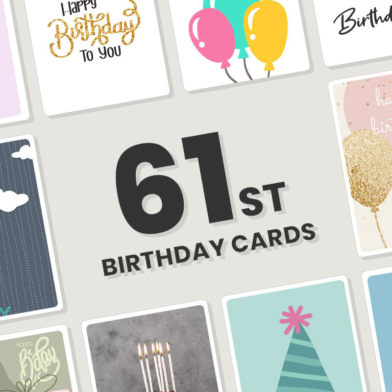 Personalised 61st Birthday Cards