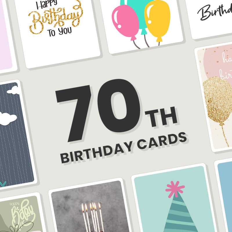 Personalised 70th Birthday Cards