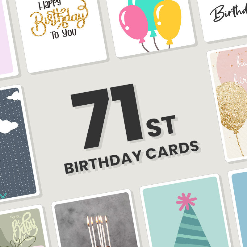 Personalised 71st Birthday Cards