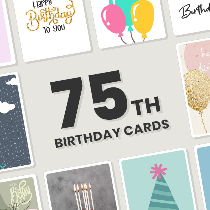 Personalised 75th Birthday Cards