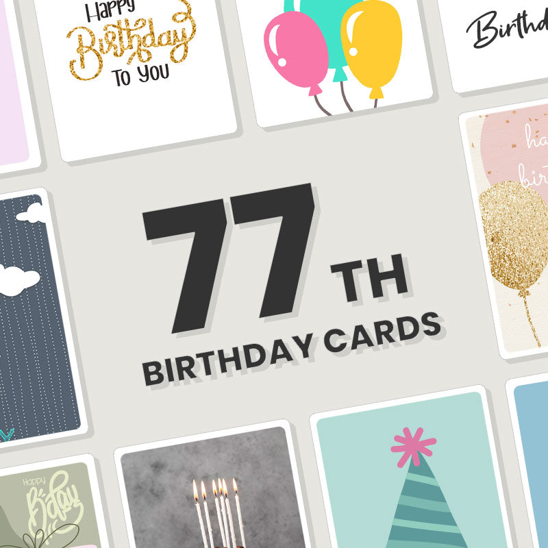 Personalised 77th Birthday Cards