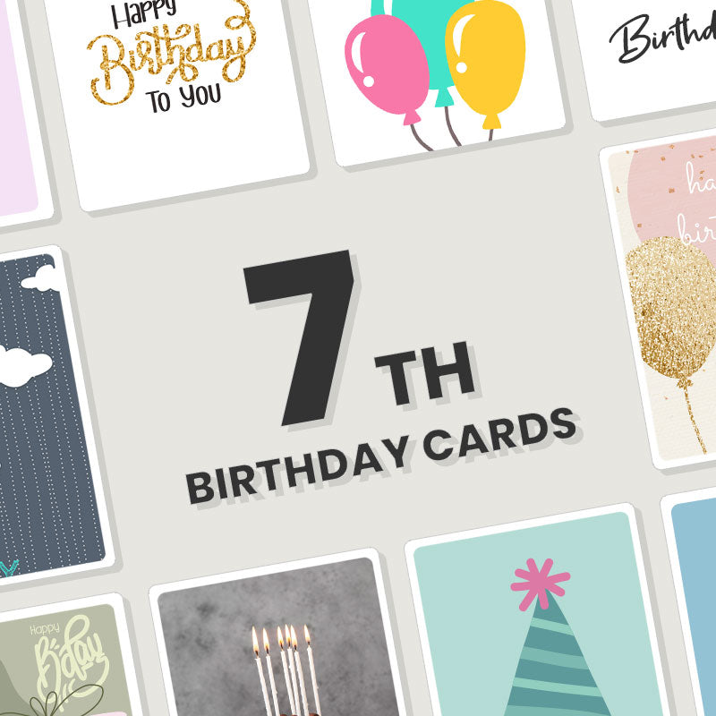 Personalised 7th Birthday Cards