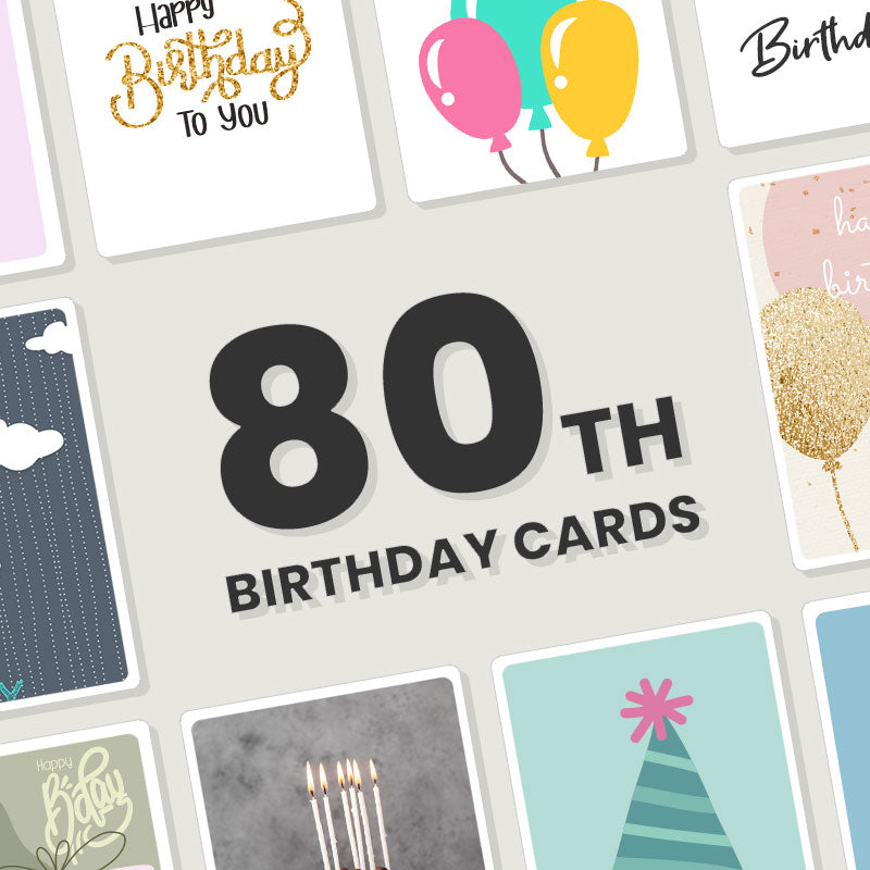 Personalised 80th Birthday Cards