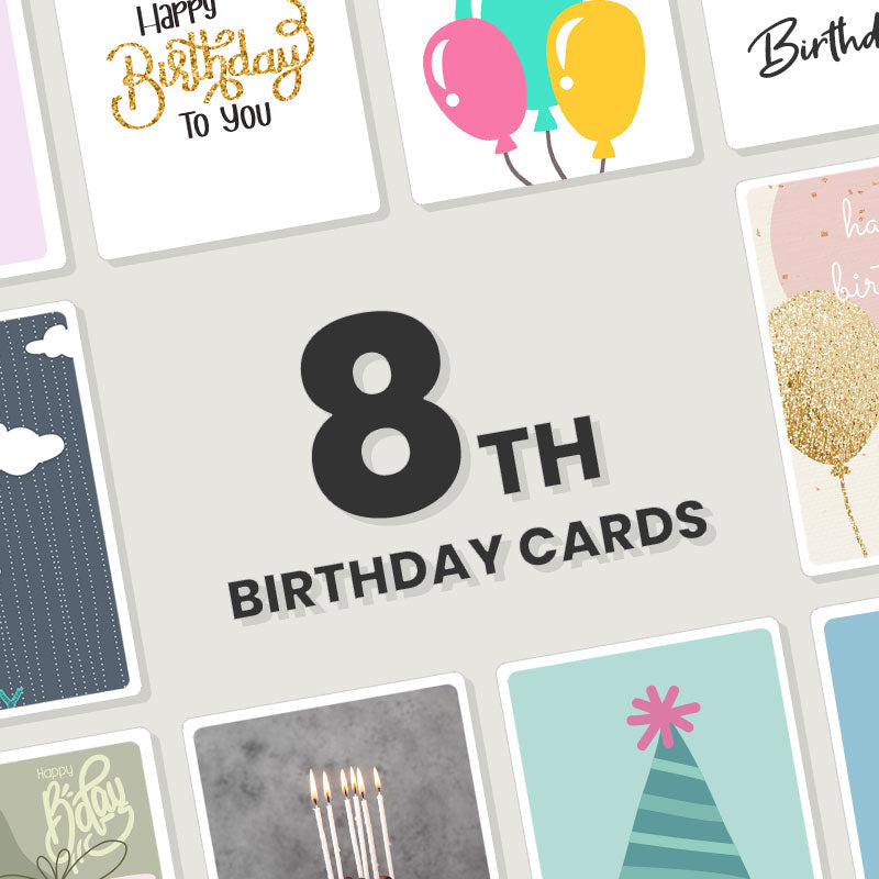 Personalised 8th Birthday Cards