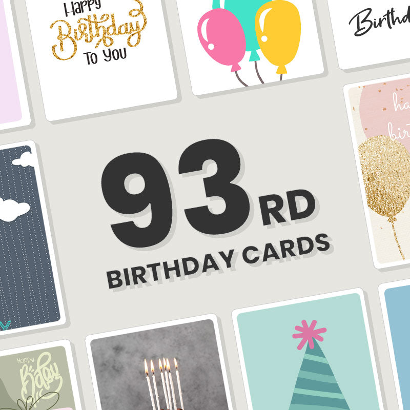 Personalised 93rd Birthday Cards