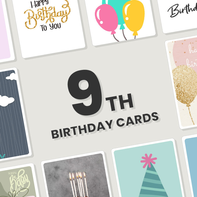 Personalised 9th Birthday Cards