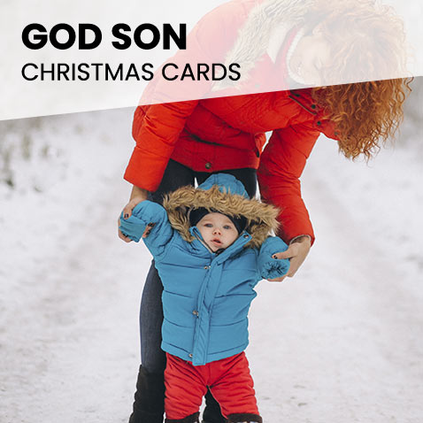 Personalised God Son Christmas Cards