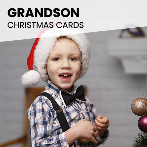 Personalised Grandson Christmas Cards