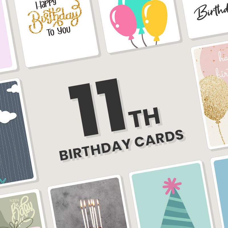 Personalised 11th Birthday Cards