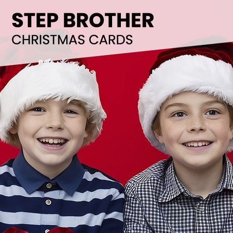 Personalised Step Brother Christmas Cards