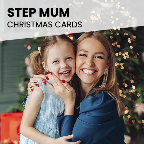 Personalised Step Mum Christmas Cards