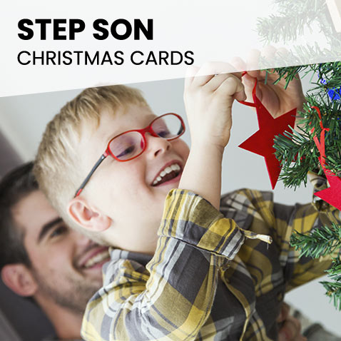 Personalised Step Son Christmas Cards