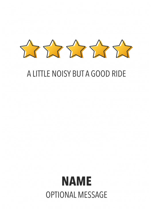 Rude Anniversary Card for Her - 5* Good Ride - Multi-Occasion Greetings Card