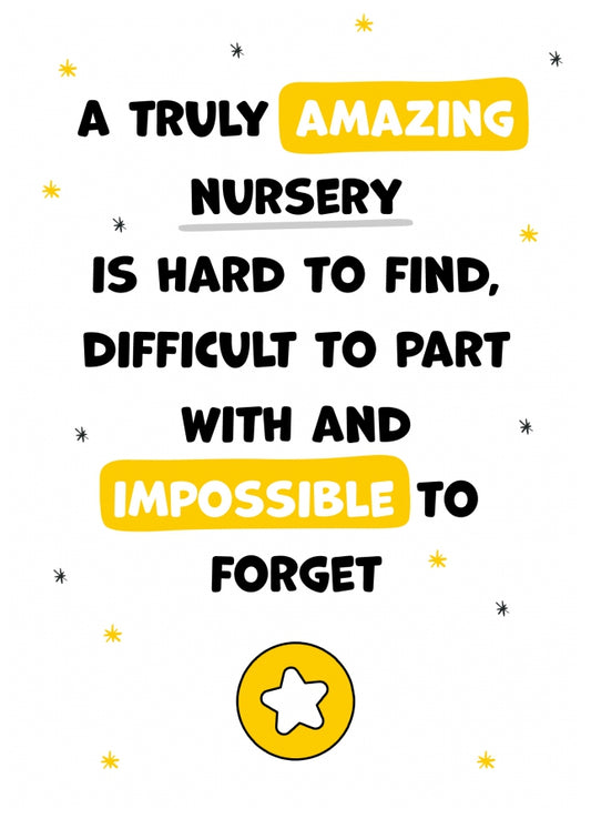 Nursery Thank You Card - Impossible to Forget