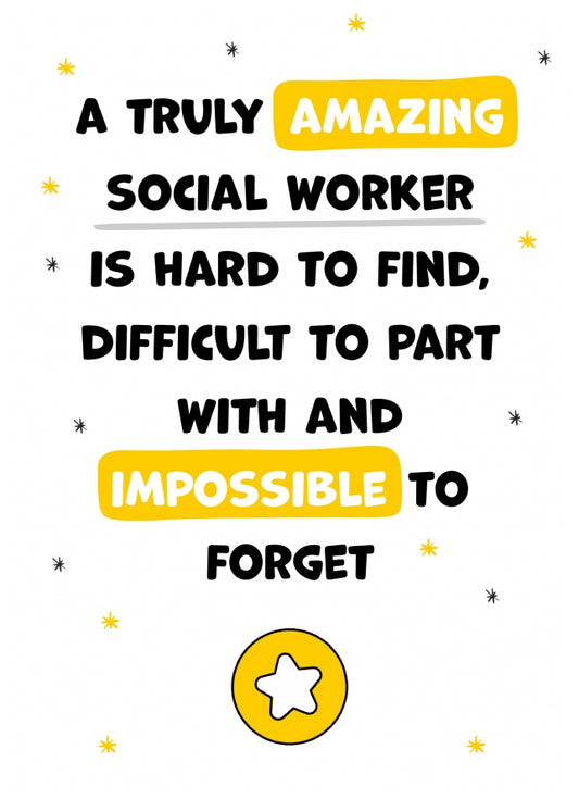 Social Worker Thank You Card - Impossible to Forget