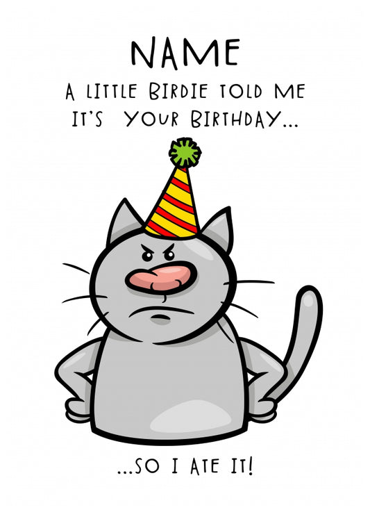 A Little Birdie Birthday Card