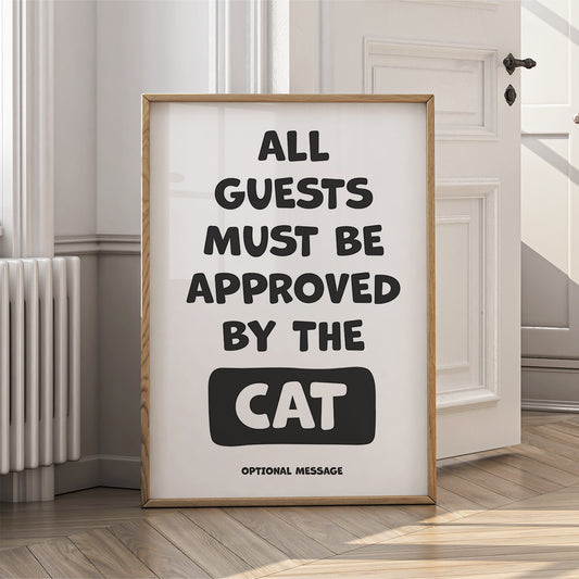 Personalised Cat Lover Present - All Guests Must Be Approved