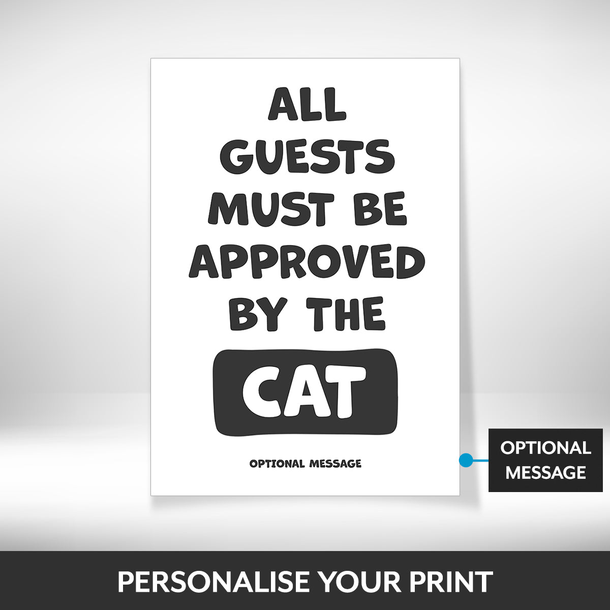 What can be personalised on this cat lover gift