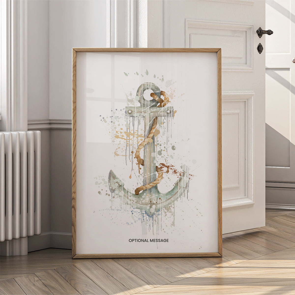 Bathroom Wall Art Decor - Watercolour Anchor Prints - {VARIATION}