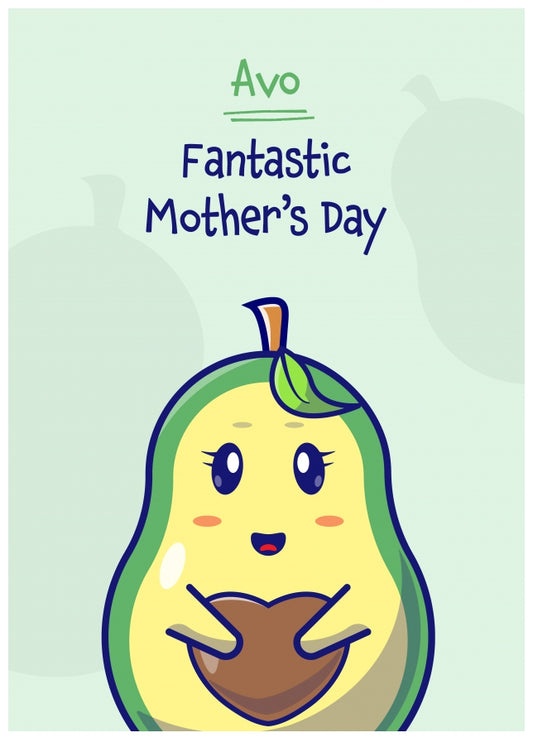 Avocado Mother's Day Card from Daughter or Son - Mum to Be or 1st Mother's Day