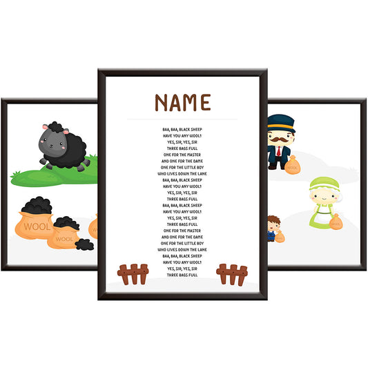 Personalised Nursery Rhyme Pictures - Baa Baa Black Sheep