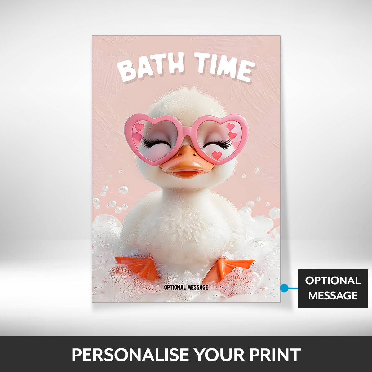 What can be personalised on this bathroom pictures and wall art