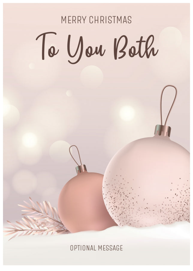 To You Both Christmas Card - Luxury Baubles