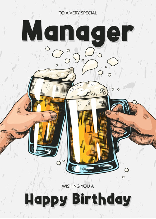 Manager Birthday Card for an Adult Bro on His 18th 20th 30th Birthday and more