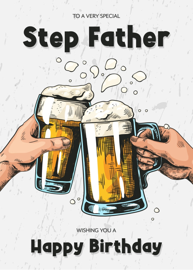 Step Father Birthday Card for an Adult Bro on His 18th 20th 30th Birthday and more