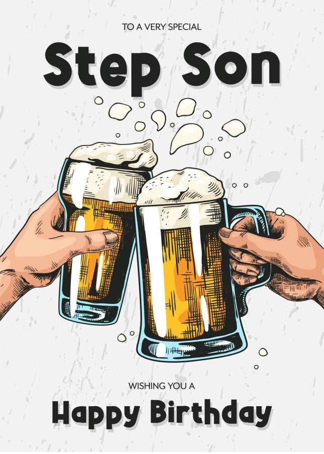 Step Son Birthday Card for an Adult Bro on His 18th 20th 30th Birthday and more