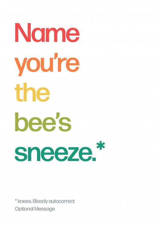 Personalised Bees Sneeze Card