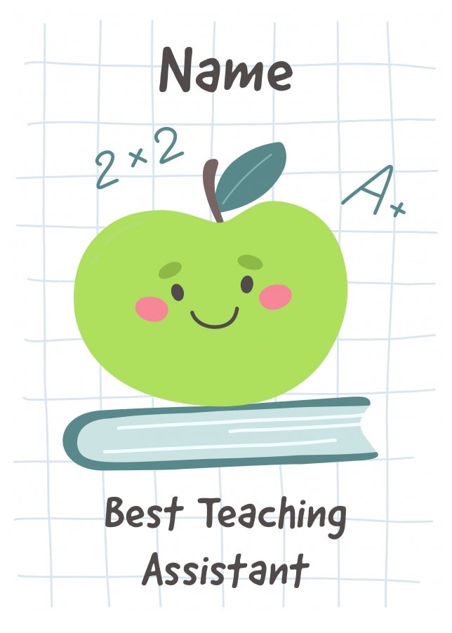 Personalised Best Teaching Assistant Card - Cute Thank You Cards