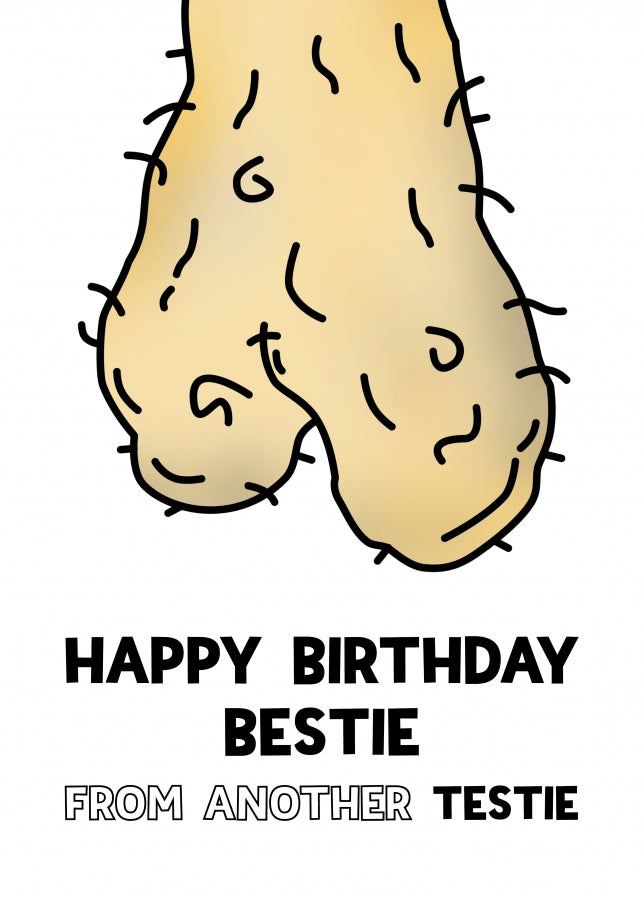 Best Friend Birthday Card Female - Bestie from Another Testie!