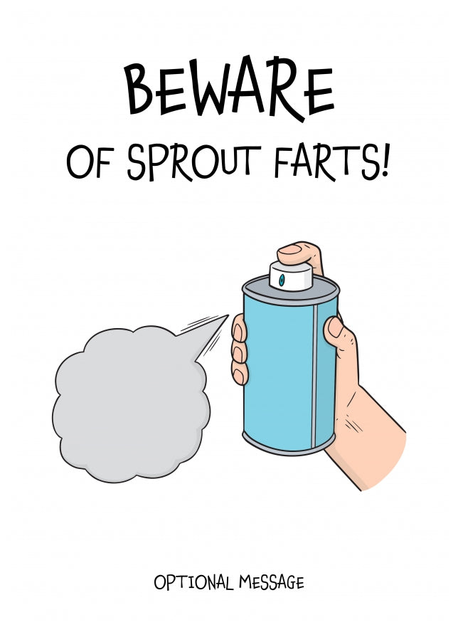 Funny Christmas Card for Boyfriend, Girlfriend, Husband or Wife - Sprout Farts