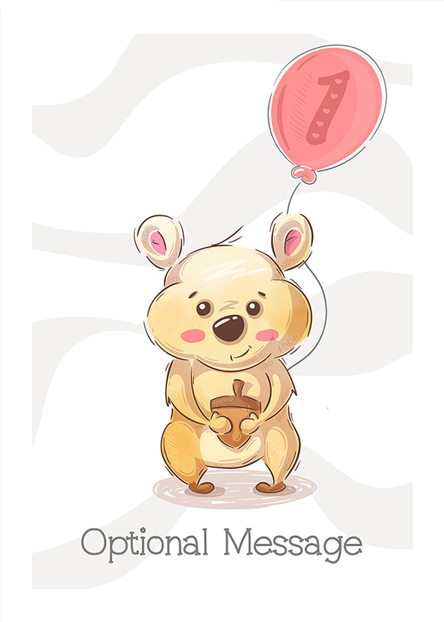 Personalised Cute 1st Birthday Card - Hamster