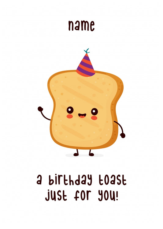 Personalised Birthday Card - A Toast Just for You