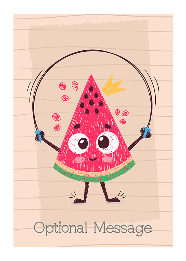 Personalised Fun Birthday Card - Funny Watermelon