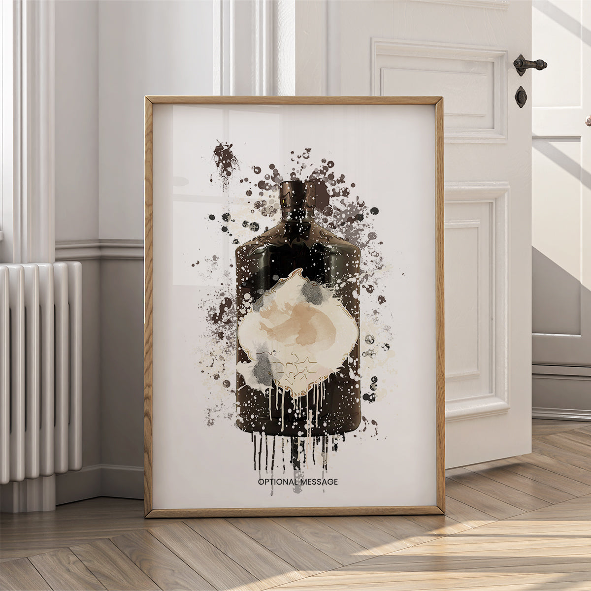 Dining Room Wall Art Decor - Black Gin Bottle Prints - {VARIATION}