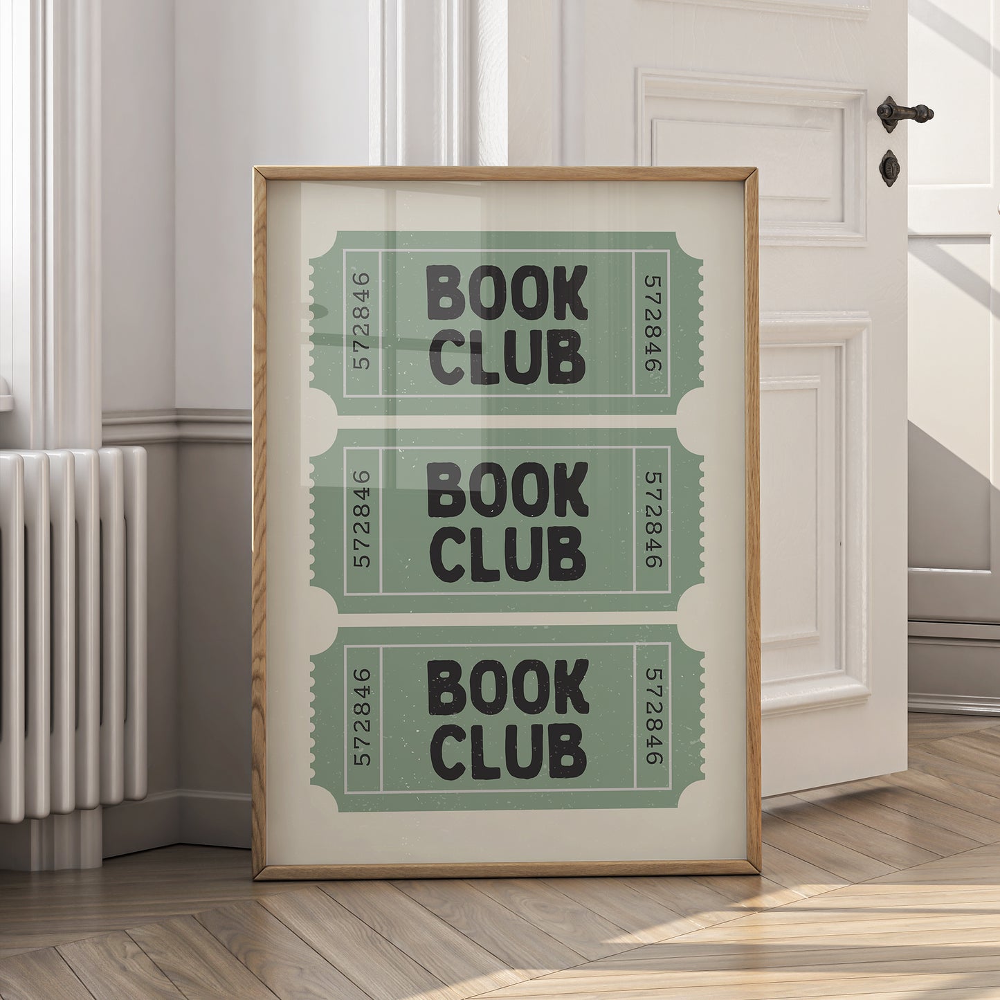 Book Club Print - Retro Ticket - Digital Download