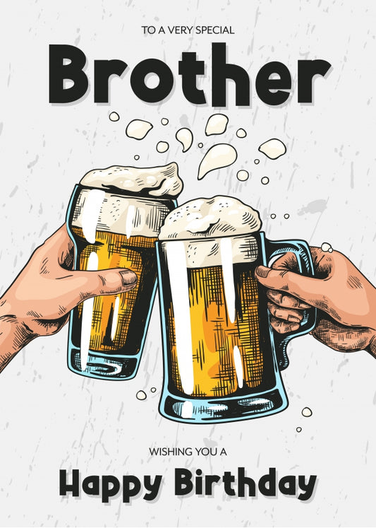 Brother Birthday Card for an Adult Bro on His 18th 20th 30th Birthday and more