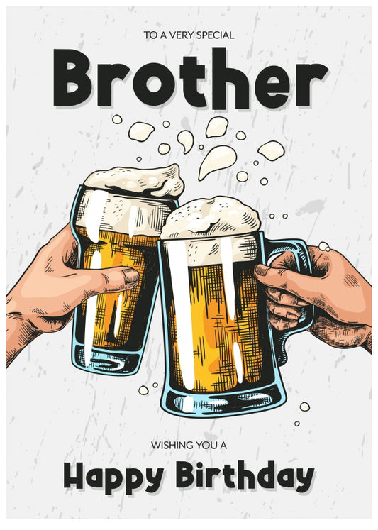 Brother Birthday Card for an Adult Bro on His 18th 20th 30th Birthday and more