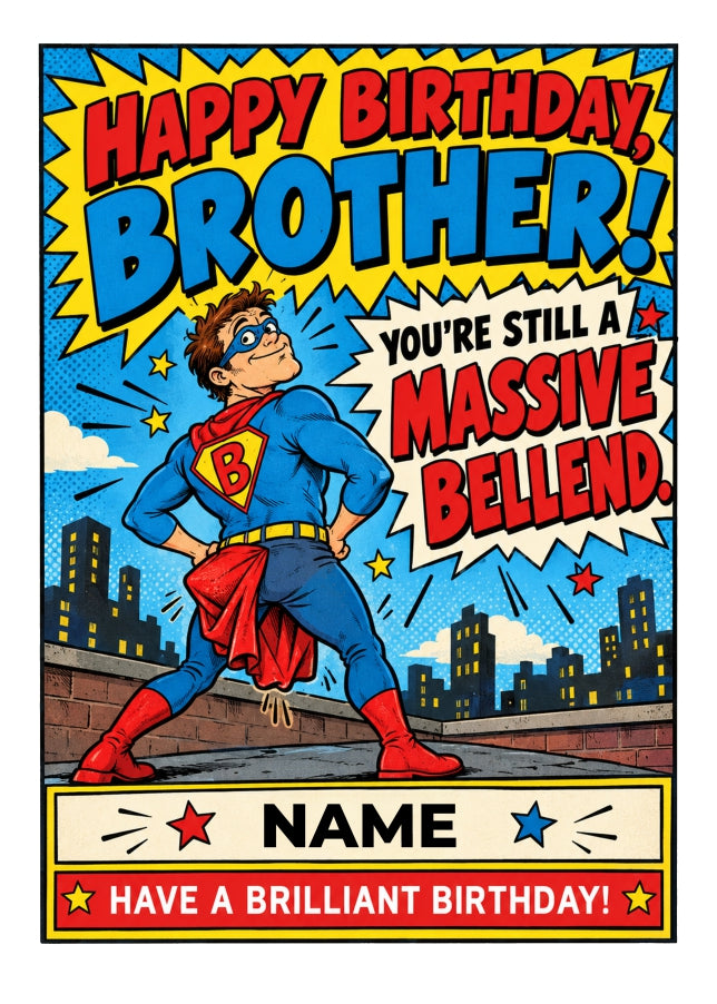 Brother Birthday Card Massive Bellend