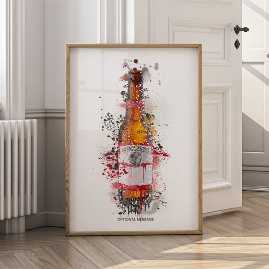 Dining Room Wall Art Decor - Brown Beer Bottle Prints - {VARIATION}