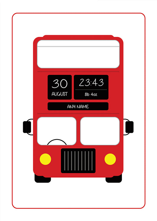 Personalised Red Bus Card