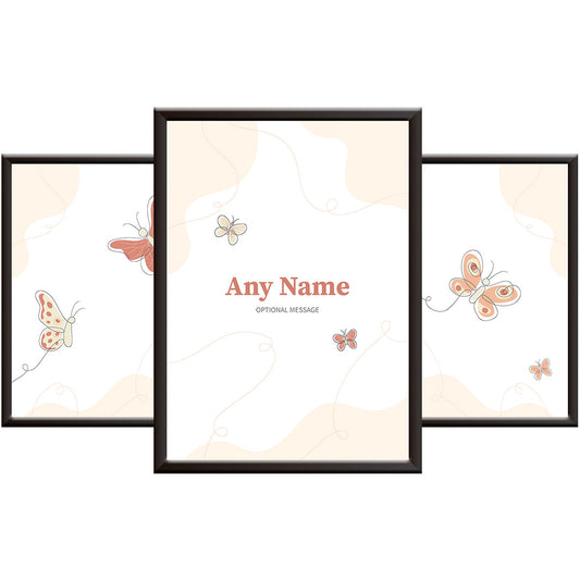 Butterfly Wall Art Print Set for Girls Bedroom