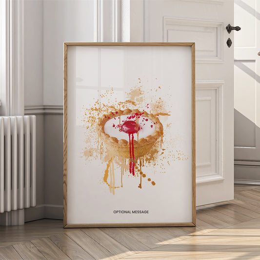 Kitchen Wall Art Decor - Cherry Bakewell - Food Cake - {VARIATION}