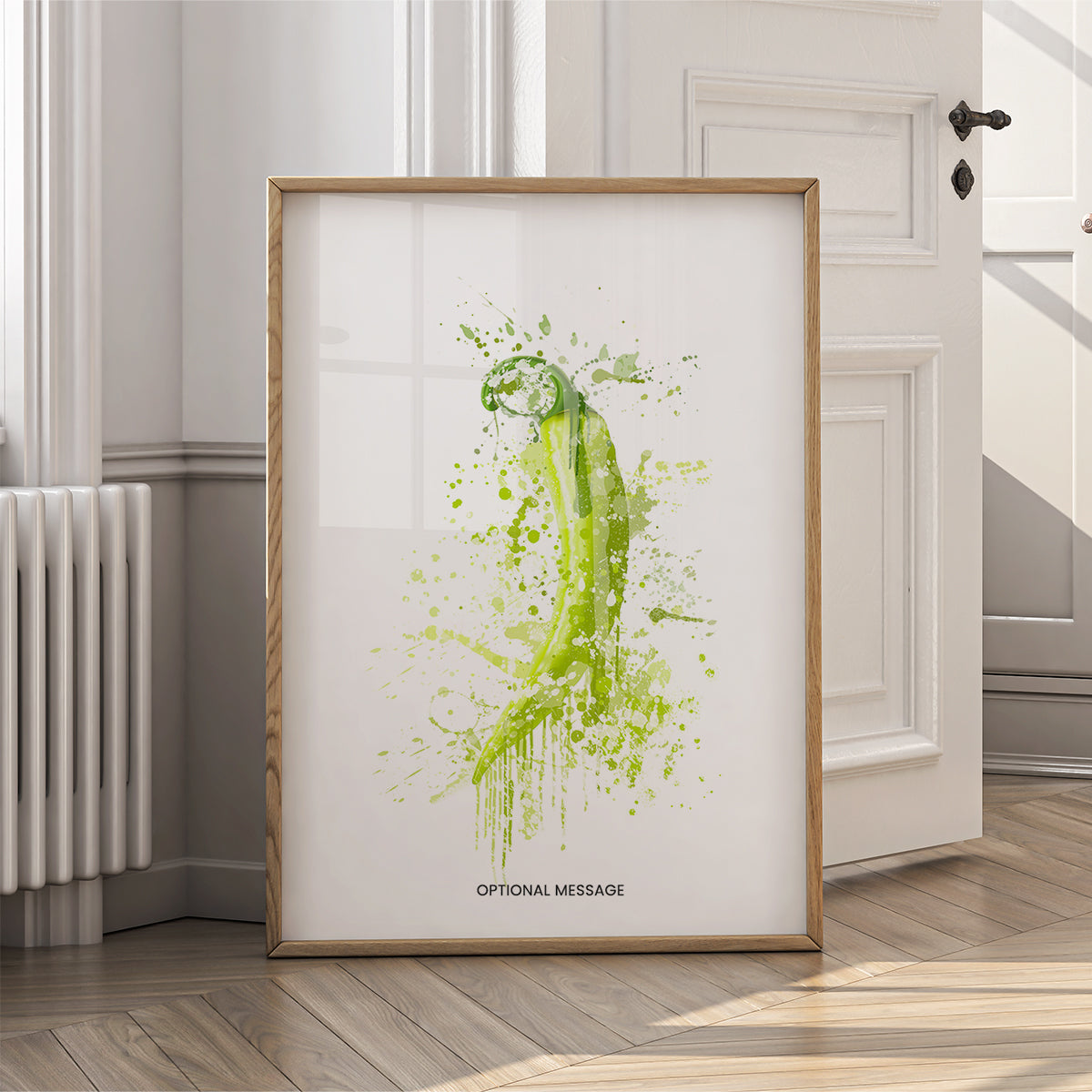 Kitchen Wall Art Decor - Green Chilli Pepper - Food - {VARIATION}